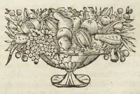 An illustration from Angeli Salæ Vicentini chymiatri candidissimi et archiatri megapolitani. Opera medico-chymica quæ extant omnia. Frustulatim hactenus diversisque linguis excusa, nunc in unum collecta latinoque idiomate edita. Editio postrema auctior & emendatior, In qua præter correctionem crassissimorum errorum plusquam mille locis commissorum in nouissima editione Francofurtensi, integra capita sparsim Gallicè aut Germanicè expressa, latinitate donata reperies. Huic ultimæ editioni accessit tractatus peculiaris Angeli Salæ de Erroribus pseudochymicorum et galenistarum, multùm desideratus, & nunquam nisi seorsim editus. Addito indice rerum & verborum locupletissimo. (1650)