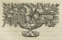 An illustration from Angeli Salæ Vicentini chymiatri candidissimi et archiatri megapolitani. Opera medico-chymica quæ extant omnia. Frustulatim hactenus diversisque linguis excusa, nunc in unum collecta latinoque idiomate edita. Editio postrema auctior & emendatior, In qua præter correctionem crassissimorum errorum plusquam mille locis commissorum in nouissima editione Francofurtensi, integra capita sparsim Gallicè aut Germanicè expressa, latinitate donata reperies. Huic ultimæ editioni accessit tractatus peculiaris Angeli Salæ de Erroribus pseudochymicorum et galenistarum, multùm desideratus, & nunquam nisi seorsim editus. Addito indice rerum & verborum locupletissimo. (1650)
