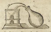 An illustration from Angeli Salæ Vicentini chymiatri candidissimi et archiatri megapolitani. Opera medico-chymica quæ extant omnia. Frustulatim hactenus diversisque linguis excusa, nunc in unum collecta latinoque idiomate edita. Editio postrema auctior & emendatior, In qua præter correctionem crassissimorum errorum plusquam mille locis commissorum in nouissima editione Francofurtensi, integra capita sparsim Gallicè aut Germanicè expressa, latinitate donata reperies. Huic ultimæ editioni accessit tractatus peculiaris Angeli Salæ de Erroribus pseudochymicorum et galenistarum, multùm desideratus, & nunquam nisi seorsim editus. Addito indice rerum & verborum locupletissimo. (1650)