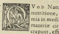 An illustration from Lapis philosophicus dogmaticorum. Quo paracelsista Libavius restituitur, Scholæ Medicæ Parisiensis judicium de chymicis declaratur, censura in adulteria & fraudes Parachymicorum deffenditur, asserto veræ alchemiæ honore. Per P. Palmarium doctorem Parisiensem Galeno-chymicum. Ad illustrissimum Cardinalem Perronium. Adjecta est historia læprosæ mulieris persanatæ. (1609)