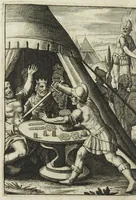 An illustration from Michaelis Majeri viatorium, hoc est, de montibus planetarum septem seu metallorum; tractatus tam utilis, quàm perspicuus, quo, ut indice mercuriali in triviis, vel Adriadnêo filo in labyrintho, seu Cynosurâ in oceano chymicorum errorum immenso, quilibet rationalis, veritatis amans, ad illum, qui in montibus sese abdidit de rubea-petra Alexicacum, omnibus medicis desideratum, investigandum, uti poterit (1651)