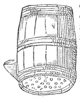 An illustration from Praxis alchymiæ, hoc est, Doctrina De artificiosa præparatione præcipuorum medicamentorum chymicorum : duobus libris explicata : quorum primus de destillatione aquarum et oleorum : de salium & extractorum, quintar. Essentiarum, aquarum vitæ, florum & balsamorum, &c. confectione : ab autore anonymo, propria experientia conscriptus est : Alter De lapide philosophorum agit : in quo ut recte is comparandus sit, remoris mnibus figuris & parabolis, dilucide docetur. Uterque correctus, & declaratus opera Andreae Libavii Saxo-Halensis, medici & physici Rotenburgensis ad Tubarim. Nunc ex germanico idiomate in latinum traductus. Annexus est libellus Jacobi Bessoni de absoluta ratione extrahendi olea & aquas, a medicamentis simplicibus, &c. (1604)