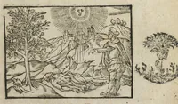 An illustration from Joannis Fernelii Neotericorum principis, et Franciæ archiatri universa medicina : a doctissimo et experientissimo medico diligenter recognita, & ab innumeris mendis & erroribus, quibus priores scatebant editiones repurgata, collatis invicem vetustissimis & optimis exemplaribus. Editio emendatissima. Addita sunt ejusdem Fernelii consilia : & Guliel. Plantii scholia in pharmacopœam seu librum therapeutices septimum. (1627)