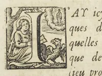 An illustration from La pharmacopée de Bauderon reveüe, et exactement corrigée en plus de treize cens endroits, des fautes qui s'étoient glissées dans les precedentes editions. Et de nouveau augmentée de remarques considerables sur châque composition, particulierement sur la theriaque, où il est amplement traitté d'un grand nombre de substituts que ceux-la même qui l'exposent en public y font entrer à la place des plus considerables ingrediens d'icelle, quoy qu'ils soient bien differens en vertus. Avec la réponse au Vindiciæ contra Verny de Mr Jean Zwelfer medecin de Sa Majesté impériale, & la refutation de la confection d'alkermes qu'il a composée & décrite dans sa pharmacopée royale. Et en cette troisiéme edition, a été de nouveau ajoûté une ample matiere medicale, & prouvé que l'Aristoloche clematite est la tenuë des Anciens, comme aussi que les mêmes Anciens, ont appellé du nom d'onguent les trochisques d'Hedychroum & autres compositions solides. Par François Verny, maître apothicaire juré de l'Université de medecine à Montpelier. Divisée en deux livres. (1681)