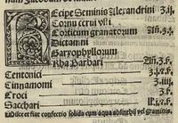 An illustration from Concordie pharmacopolarum Barcinonensium [Pharmacopée de Barcelone] (1535)
