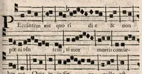 An illustration from Manuale rituum ecclesiasticorum ad usum ecclesiae et dioecesis Bajocensis. Authoritate reverendissimi in Christo Patris, ac DD. Francisci de Nesmond, episcopi Bajocensis, recognitum. (1687)