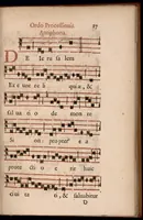 An illustration from Ordo officii divini in solemnitate S. Genovefae. Quando sacrae ejus reliquiae in processione generali deferuntur. (1652)