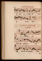 An illustration from Ordo officii divini in solemnitate S. Genovefae. Quando sacrae ejus reliquiae in processione generali deferuntur. (1652)