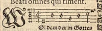 Picture 12 of 21 from Psalmen und geistliche Lieder, welche in den Kirchen unnd Schülen beyder Fürstenthumb Newburg und Zweybrucken gesungen werden. Sampt etlichen Collecten und dem kleinen Catechismo Doctoris Martini Lutheri. (1578), leaf 136
