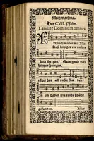 Picture 18 of 21 from Psalmen und geistliche Lieder, welche in den Kirchen unnd Schülen beyder Fürstenthumb Newburg und Zweybrucken gesungen werden. Sampt etlichen Collecten und dem kleinen Catechismo Doctoris Martini Lutheri. (1578), leaf 299
