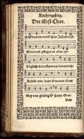An illustration from Psalmen und geistliche Lieder, welche in den Kirchen unnd Schülen beyder Fürstenthumb Newburg und Zweybrucken gesungen werden. Sampt etlichen Collecten und dem kleinen Catechismo Doctoris Martini Lutheri. (1578)