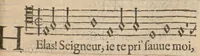 An illustration from Les Pseaumes de David mis en rime françoise par Clement Marot et Theodore de Beze. (1630)