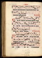 An illustration from Processionale recens emendatum, juxta ritum insignis ecclesie et diocesis Parisiensis. Quod quidem complectitur et continet ea que in processionibus per totum anni curriculum sunt cantanda. (1556)