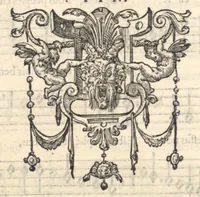 An illustration from Superius. Sizieme livre de pseaumes de David. Mis en musique a quatre parties en forme de motetz. Par Claude Goudimel. (1565)