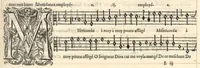 An illustration from Contratenor. Sizieme livre de pseaumes de David. Mis en musique a quatre parties en forme de motetz. Par Claude Goudimel. (1565)