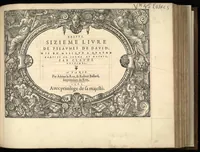 An illustration from Bassus. Sizieme livre de pseaumes de David. Mis en musique a quatre parties en forme de motetz. Par Claude Goudimel. (1565)