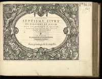 An illustration from Superius. Septieme livre de pseaumes de David. Mis en musique a quatre parties en forme de motetz. Par Claude Goudimel (1566)