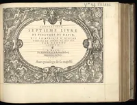 Picture 1 of 10 from Contratenor. Septieme livre de pseaumes de David. Mis en musique a quatre parties en forme de motetz. Par Claude Goudimel (1566), leaf 10