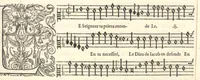 An illustration from Contratenor. Septieme livre de pseaumes de David. Mis en musique a quatre parties en forme de motetz. Par Claude Goudimel (1566)