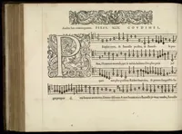 An illustration from Tenor. Septieme livre de pseaumes de David. Mis en musique a quatre parties en forme de motetz. Par Claude Goudimel (1566)