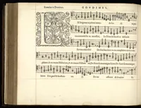 An illustration from Bassus. Septieme livre de pseaumes de David. Mis en musique a quatre parties en forme de motetz. Par Claude Goudimel (1566)