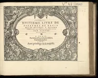 An illustration from Superius. Huitieme livre de pseaumes de David mis en musique a quatre parties en forme de motetz par Claude Goudimel. (1566)
