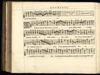 An illustration from Superius. Huitieme livre de pseaumes de David mis en musique a quatre parties en forme de motetz par Claude Goudimel. (1566)