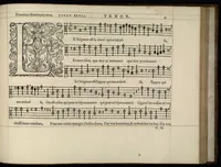 An illustration from Tenor. Huitieme livre de pseaumes de David mis en musique a quatre parties en forme de motetz par Claude Goudimel. (1566)