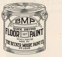 An illustration from Becker Moore Paint Company confidential price list. (1900)