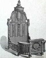 An illustration from Boult's carving, paneling, moulding and dovetailing machine for shaping, edge moulding, surface moulding, moulding scroll or fret work, paneling, dovetailing, etc (1880)