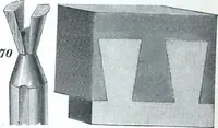 An illustration from Boult's carving, paneling, moulding and dovetailing machine for shaping, edge moulding, surface moulding, moulding scroll or fret work, paneling, dovetailing, etc (1880)