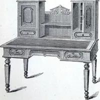 An illustration from Boult's carving, paneling, moulding and dovetailing machine for shaping, edge moulding, surface moulding, moulding scroll or fret work, paneling, dovetailing, etc (1880)