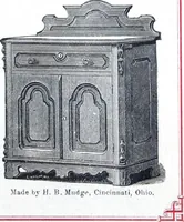 An illustration from Boult's carving, paneling, moulding and dovetailing machine for shaping, edge moulding, surface moulding, moulding scroll or fret work, paneling, dovetailing, etc (1880)