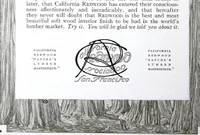 An illustration from California Redwood "nature's lumber masterpiece" (1916)