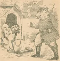 An illustration from Cartoons from the "Hindi Punch" : 1904. (1904)