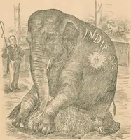 An illustration from Cartoons from the "Hindi Punch" : 1904. (1904)