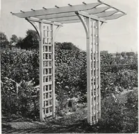 An illustration from Catalog of garden furniture, arbors, pergolas, gateways, trellises, fences, etc. (1920)