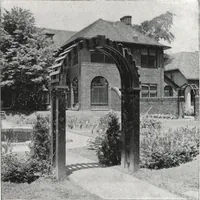 An illustration from Catalog of garden furniture, arbors, pergolas, gateways, trellises, fences, etc. (1920)