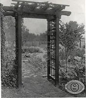 An illustration from Catalog of garden furniture, arbors, pergolas, gateways, trellises, fences, etc. (1920)