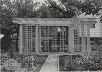 An illustration from Catalog of garden furniture, arbors, pergolas, gateways, trellises, fences, etc. (1920)