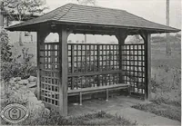 An illustration from Catalog of garden furniture, arbors, pergolas, gateways, trellises, fences, etc. (1920)