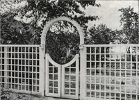 An illustration from Catalog of garden furniture, arbors, pergolas, gateways, trellises, fences, etc. (1920)