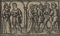 An illustration from Celestina (Fernando de Rojas) (1519)
