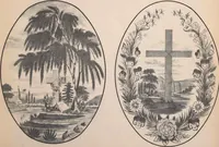 An illustration from Charles T. Menge's price list of ornamental hair jewelry and device work, nos. 32 and 34 John Street, New York (1873)