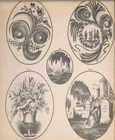 An illustration from Charles T. Menge's price list of ornamental hair jewelry and device work, nos. 32 and 34 John Street, New York (1873)