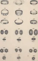An illustration from Charles T. Menge's price list of ornamental hair jewelry and device work, nos. 32 and 34 John Street, New York (1873)