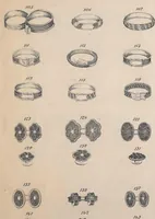 An illustration from Charles T. Menge's price list of ornamental hair jewelry and device work, nos. 32 and 34 John Street, New York (1873)