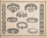 An illustration from Charles T. Menge's price list of ornamental hair jewelry and device work, nos. 32 and 34 John Street, New York (1873)