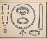 An illustration from Charles T. Menge's price list of ornamental hair jewelry and device work, nos. 32 and 34 John Street, New York (1873)