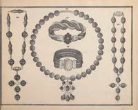 An illustration from Charles T. Menge's price list of ornamental hair jewelry and device work, nos. 32 and 34 John Street, New York (1873)